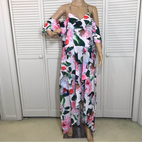 NWT CITY CHIC Garden Maxi Dress Pink Size 18 - Picture 6 of 16
